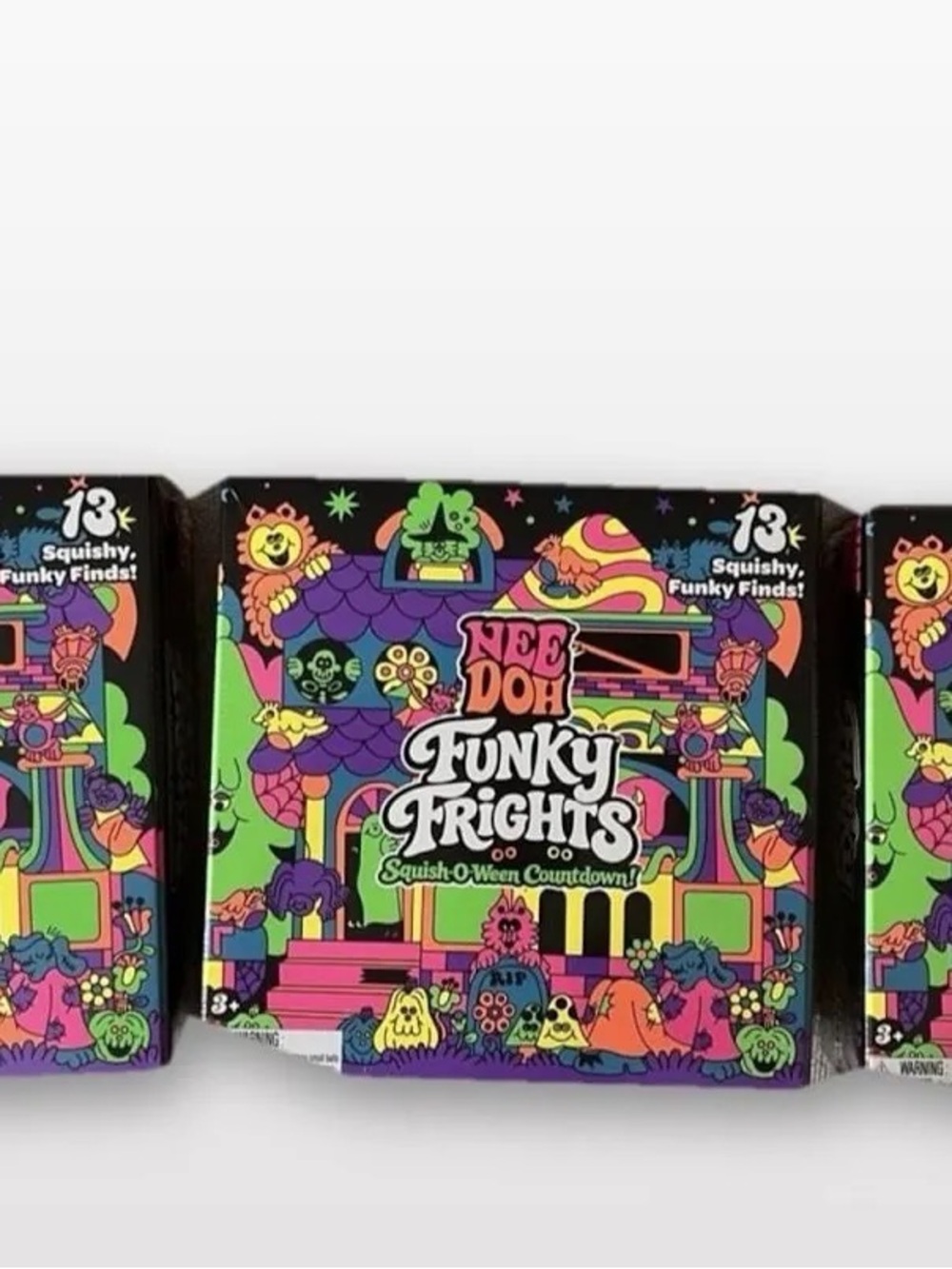 (1) Funky Frights Squishy Toy - Neon Multicolor